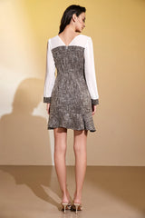 Dim Grey Mermaid Hem Mini Dress