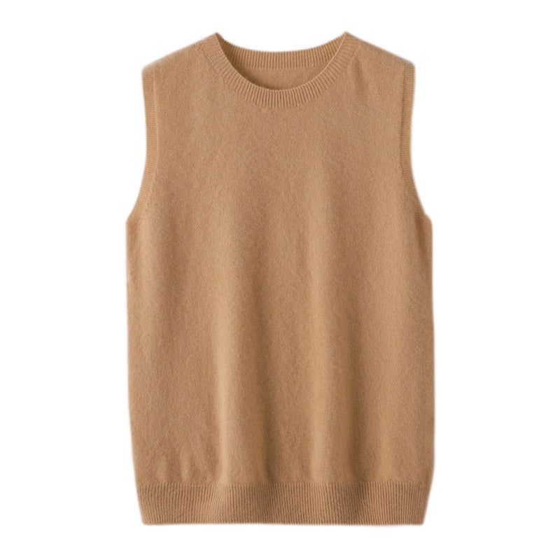 Wool Crew Neck Vest