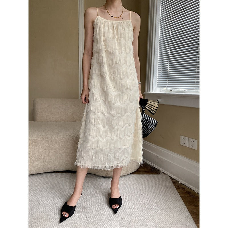 Gentle temperament, loose and thin, French slip dress