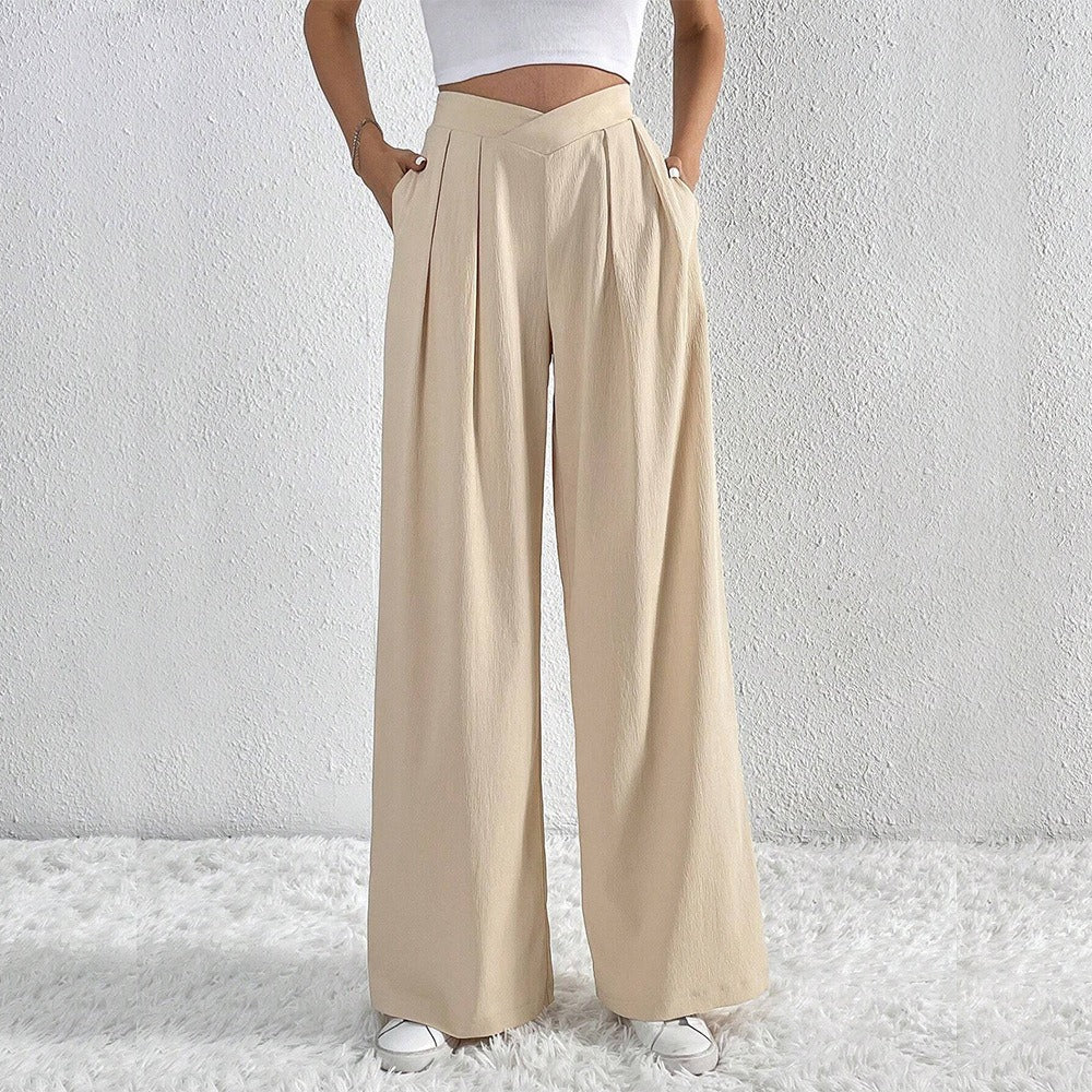 Pleated Casual Wide Leg Pants