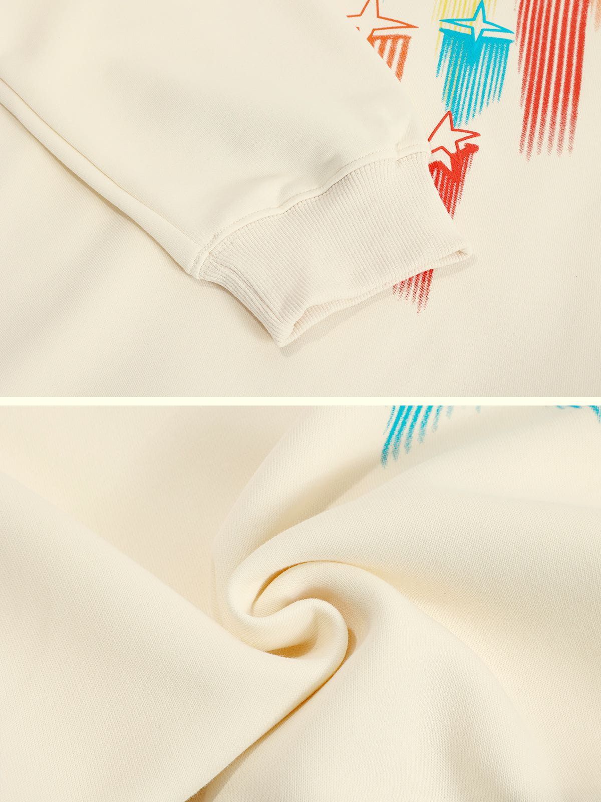 Star Embroidery Graffiti Hoodie