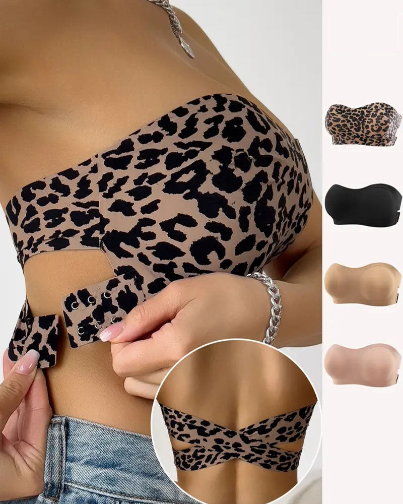 Women's Strapless Bra with Cross Side Buckle Bras