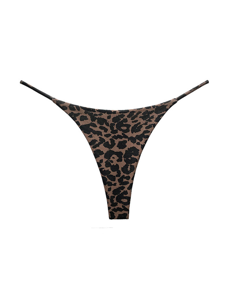 Double-Layer String Cotton T-Back Thong
