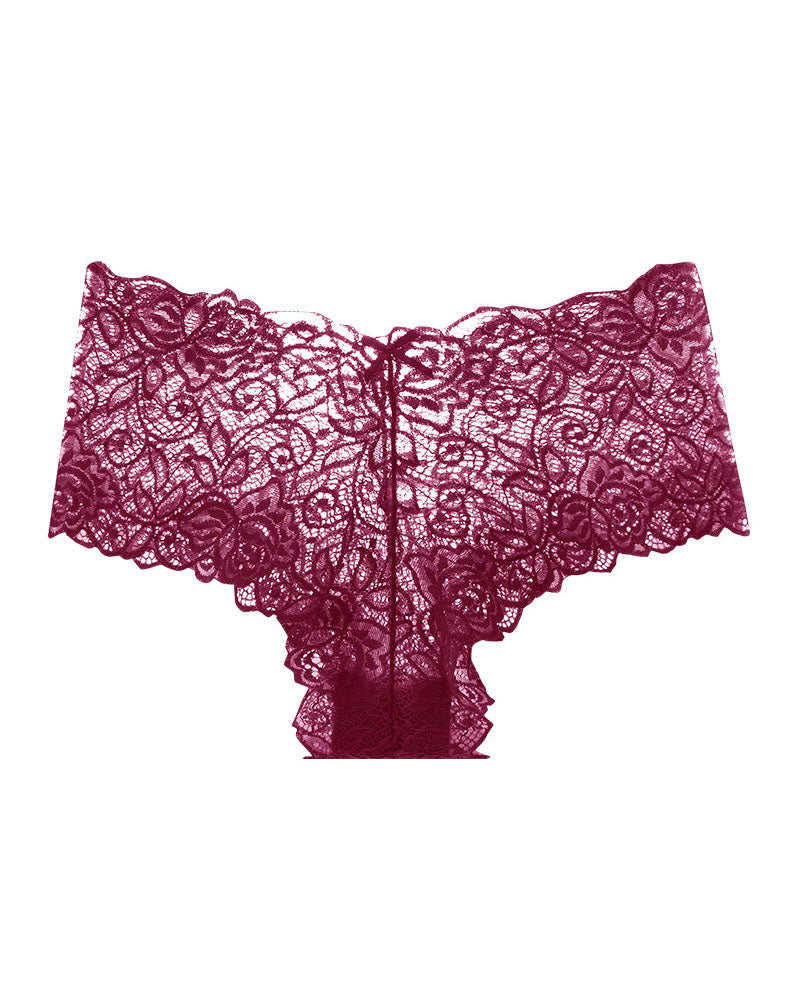 European And American Style Lace Women's Low-Lise Seamless Cut-Out Briefs