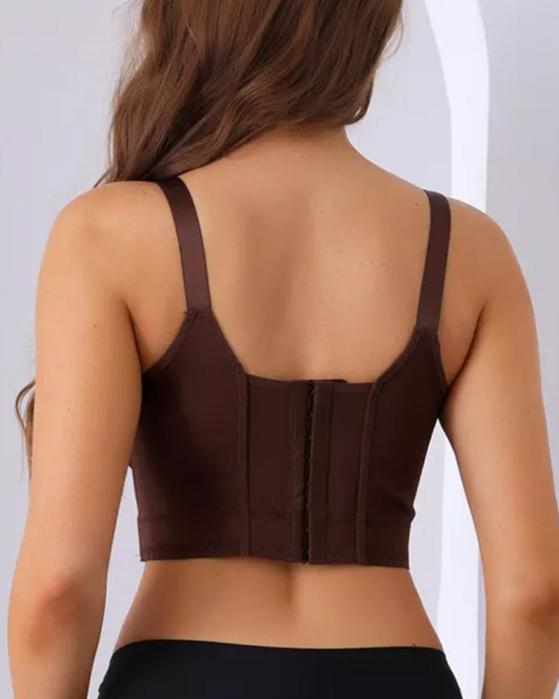 2-Pack Extra Firm High Compression Full Cup Push Up Bra - Brown