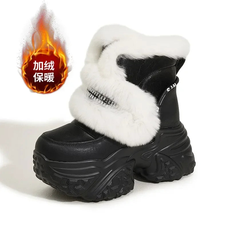 10CM High Winter Platform Snow Boots