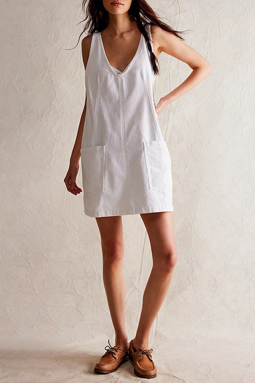 On This Sweet Day Backless Denim Mini Dress - 5 Colors