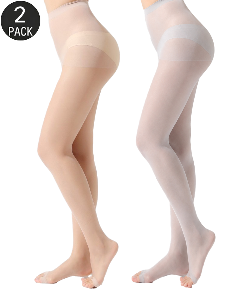 Ultra-Thin Open-Toe Sheer Pantyhose