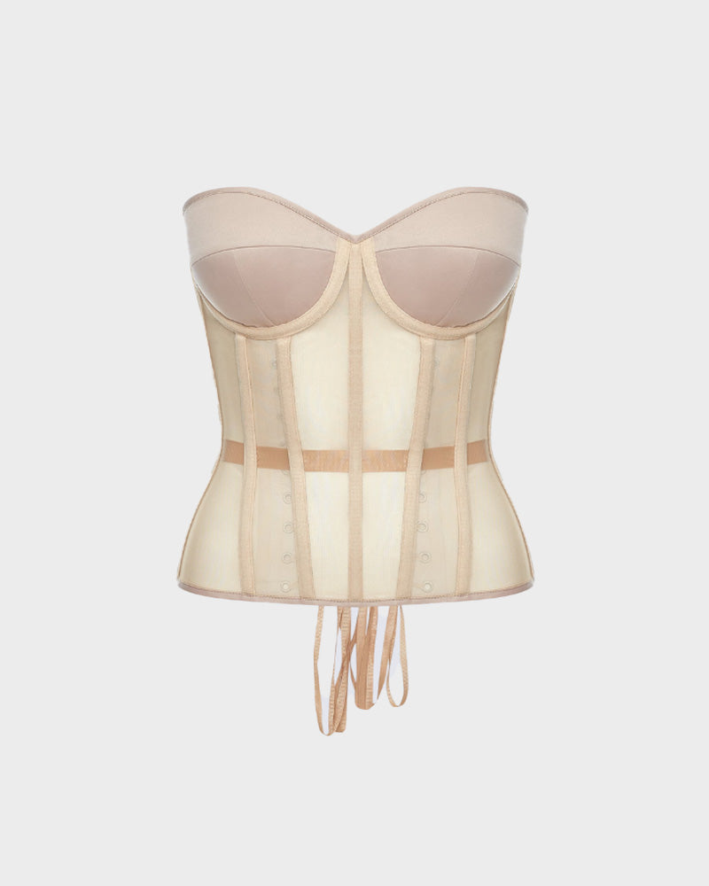 Sleek Mesh Supportive Push-Up Corset