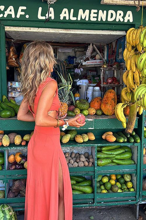 Brighter Side V-Neck Cutout Maxi Dress - 4 Colors