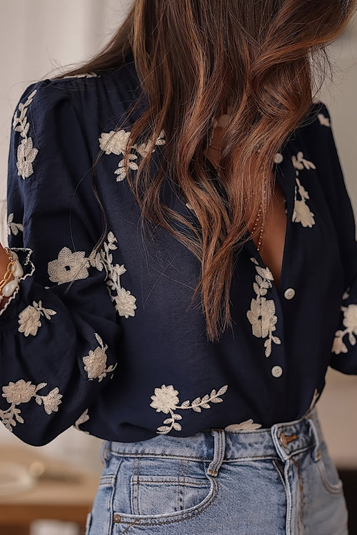 Easygoing Chic Floral Embroidery Top - 2 Colors