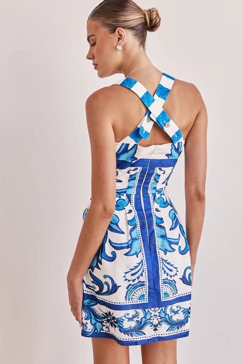 Exuberant Chicness Print Sleeveless Mini Dress - 4 Colors