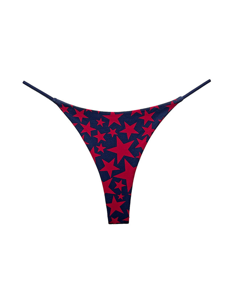 Double-Layer String Cotton T-Back Thong