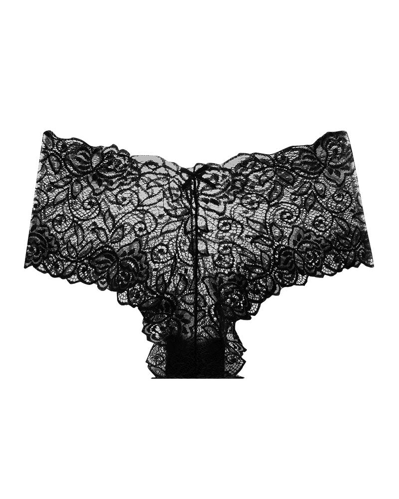 European And American Style Lace Women's Low-Lise Seamless Cut-Out Briefs