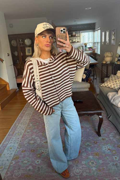 Attractively Cozy Soft Striped Knit Cardigan - 6 Colors