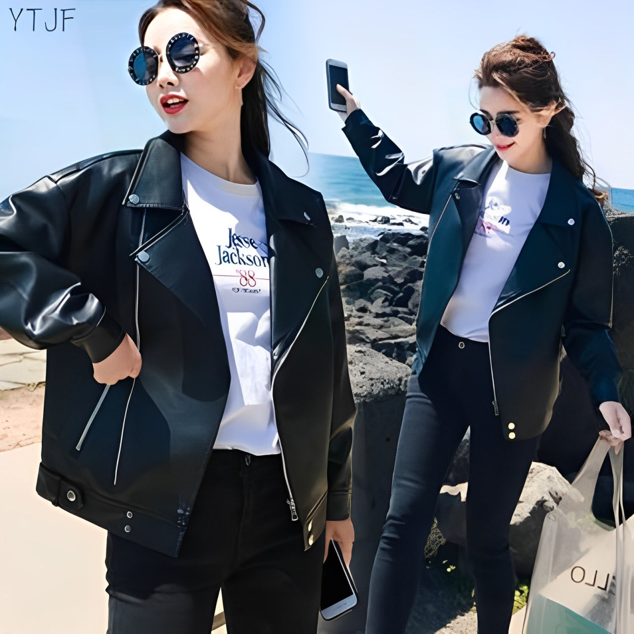 Loose Biker Leather Jacket