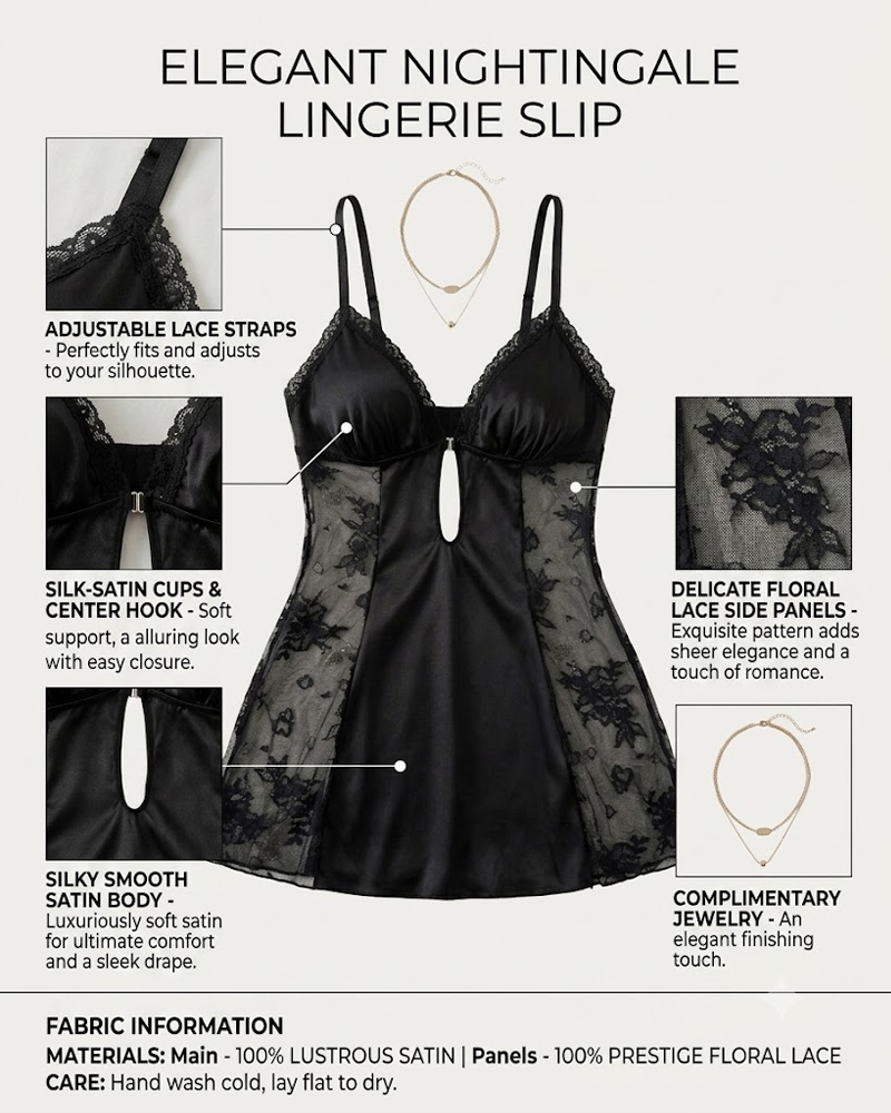 Lace Spaghetti Strap Mesh Chemise Nightgowns