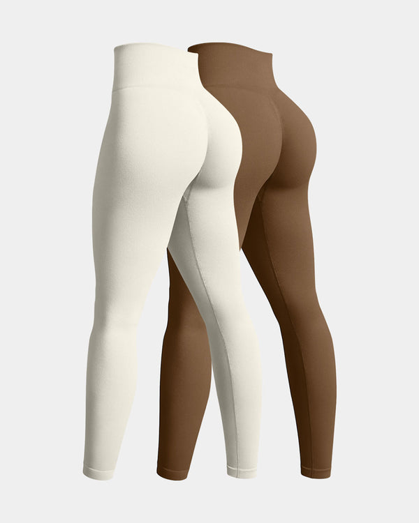 Seamless High Waist Butt Liftings Yoga Leggings2 Pieces