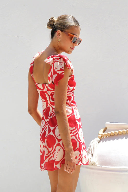 Your Sweetie Print Tie-Strap Mini Dress - 3 Colors