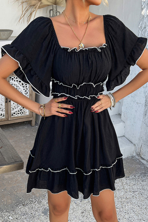 Close to Your Heart Ruffled Mini Dress - 4 Colors