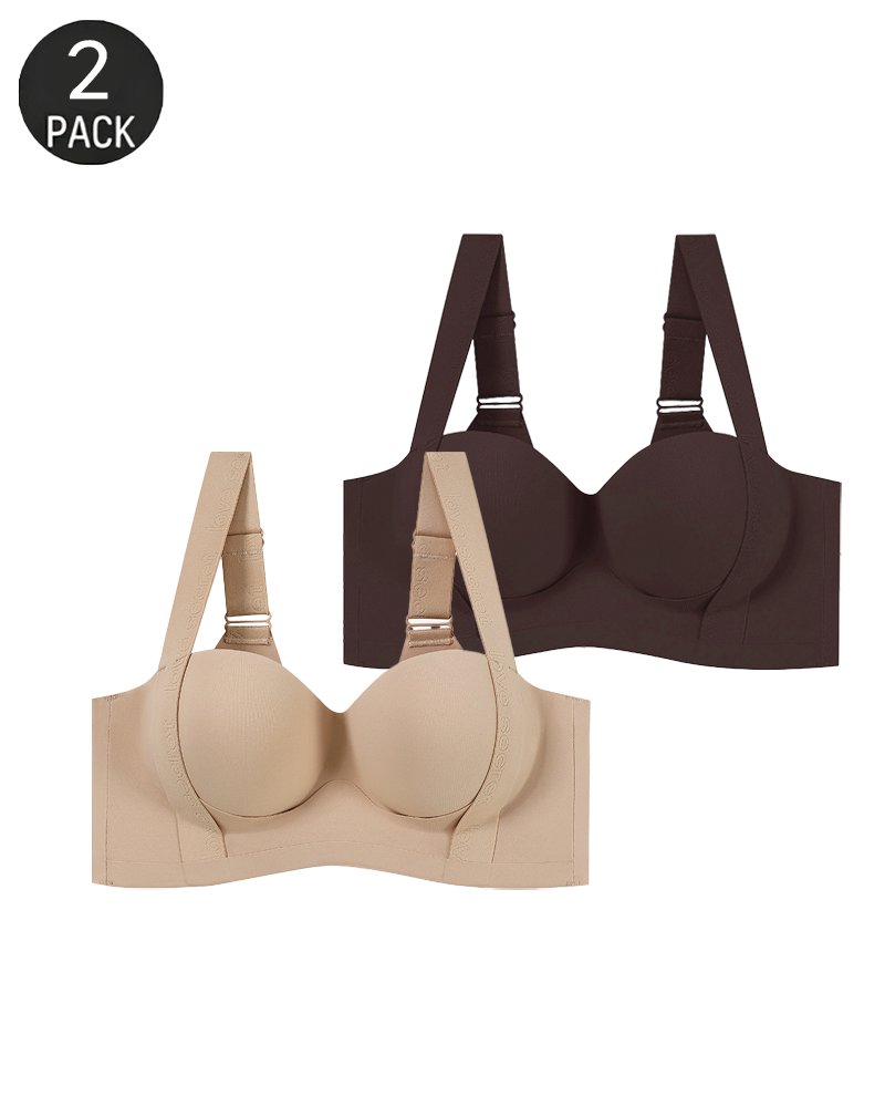 Wireless Seamless Push-Up Bra with Side Support