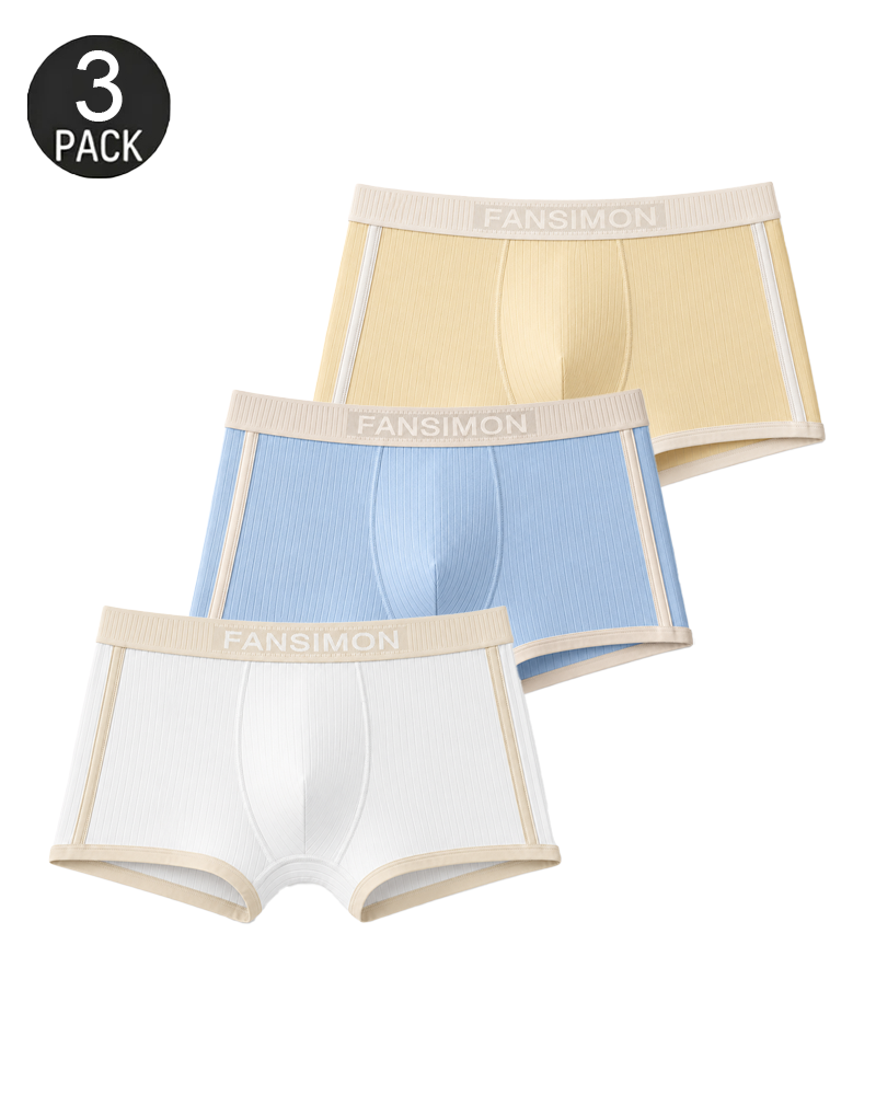 Men's Mid-Rise Simple Breathable Boxer Briefs