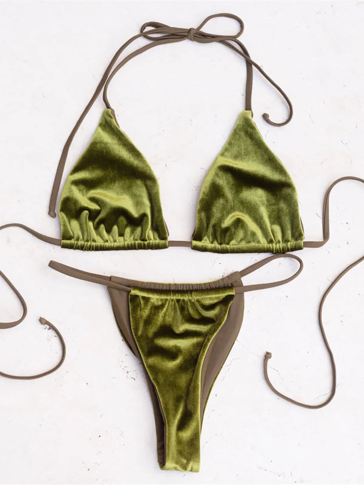 12 Colors Halter Bikini Two-pieces Bikini Set