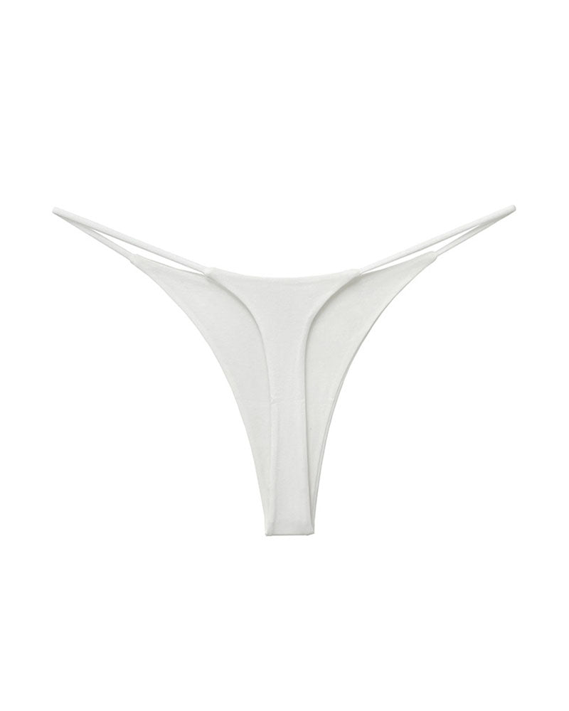 Double-Layer String Cotton T-Back Thong