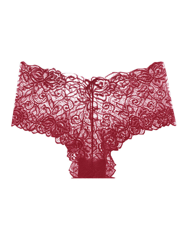 European And American Style Lace Women's Low-Lise Seamless Cut-Out Briefs