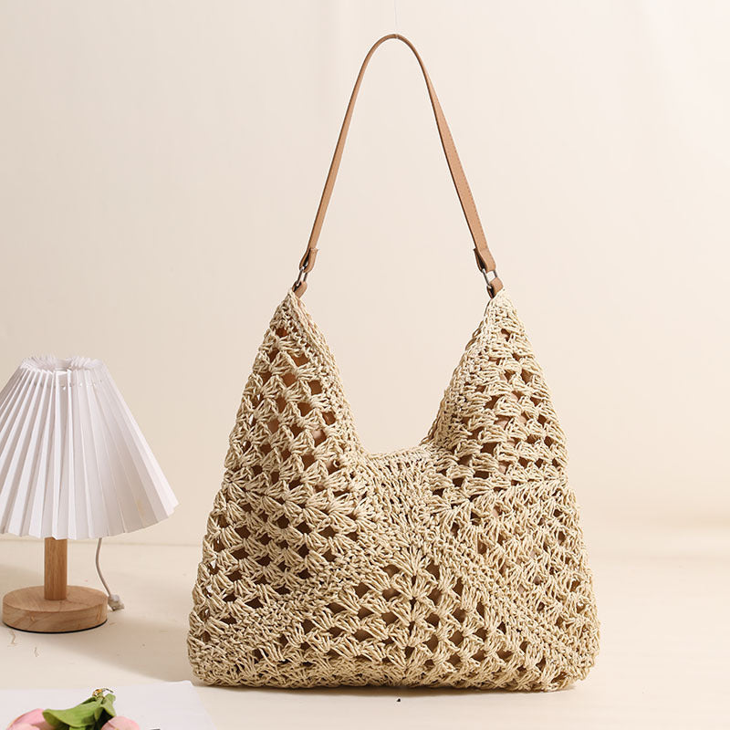 Vintage Crochet Macrame Shoulder Bag