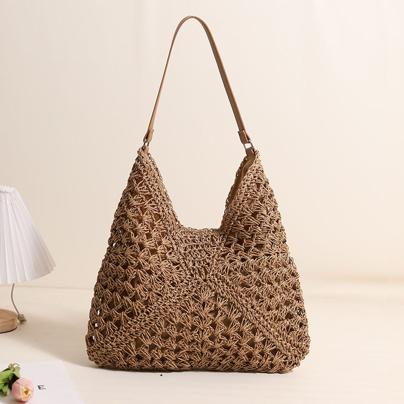 Vintage Crochet Macrame Shoulder Bag