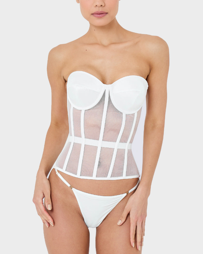 Sleek Mesh Supportive Push-Up Corset