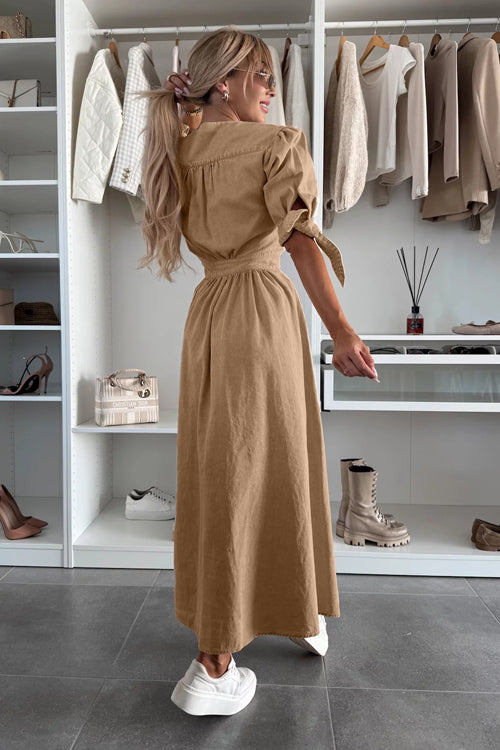 On This Sweet Day Button Down Denim Maxi Dress - 5 Colors