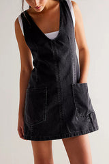 On This Sweet Day Backless Denim Mini Dress - 5 Colors