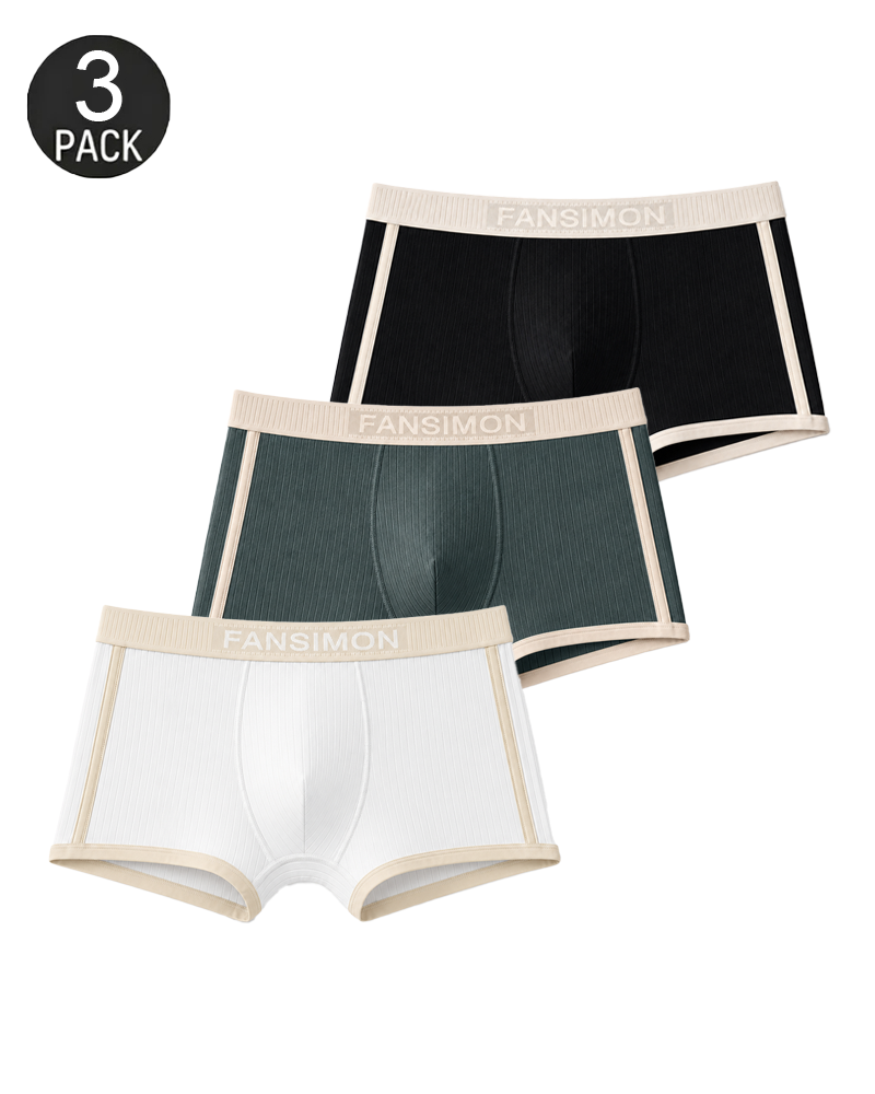 Men's Mid-Rise Simple Breathable Boxer Briefs