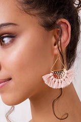 Metallic Tassel Sector Earrings