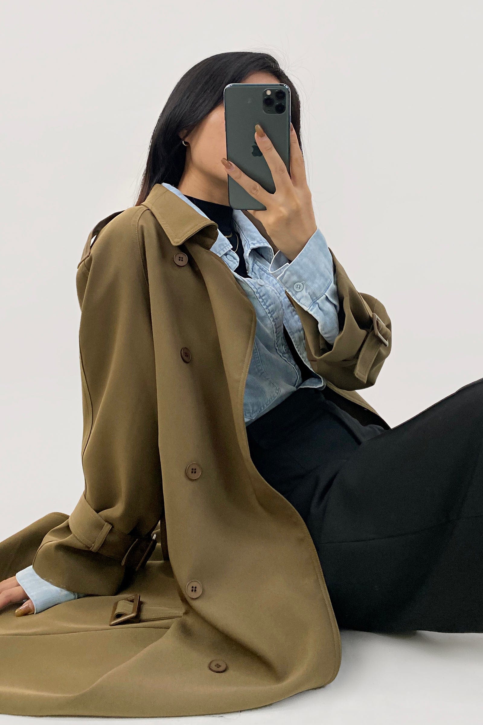 Sienna Belted Double-Breasted Trench Coat