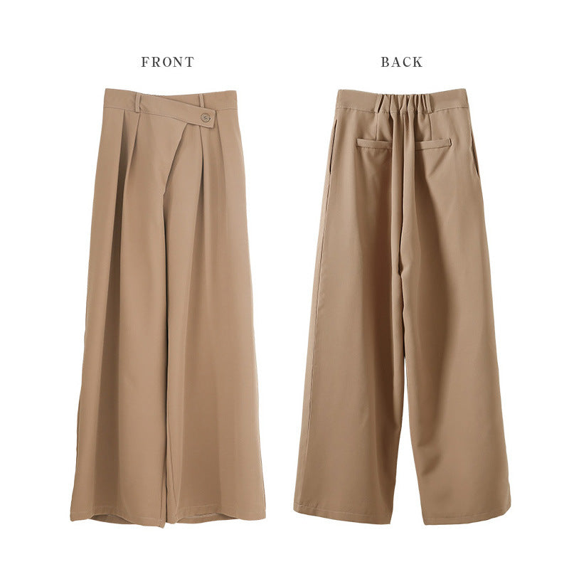 High-Waisted Wide-Leg Pants With Belted Detail