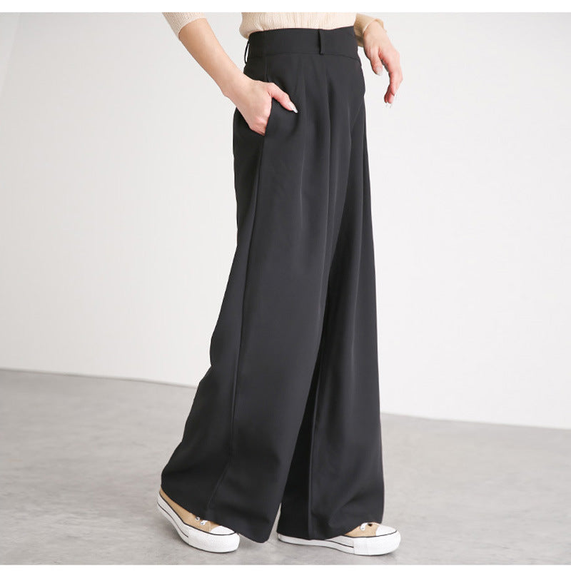 High-Waisted Wide-Leg Pants With Belted Detail