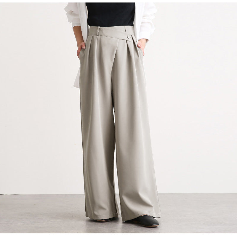High-Waisted Wide-Leg Pants With Belted Detail