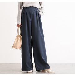 High-Waisted Wide-Leg Pants With Belted Detail