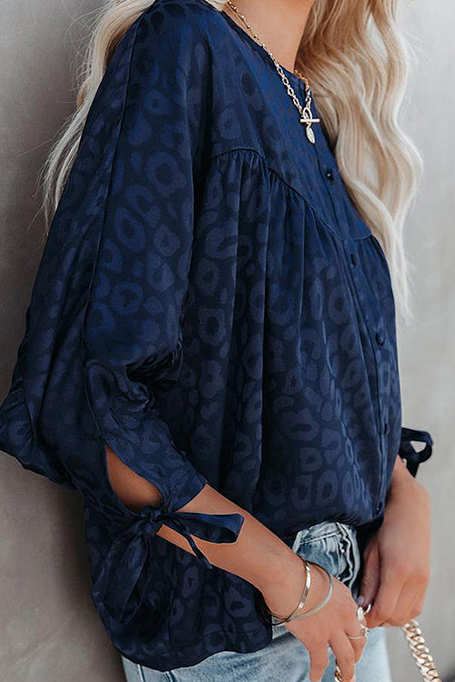 Lovely New Day Print Babydoll Button Up Top - 4 Colors