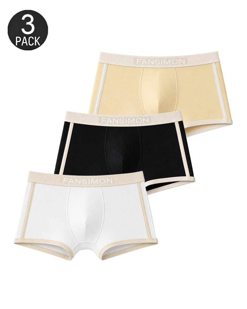 Men's Mid-Rise Simple Breathable Boxer Briefs