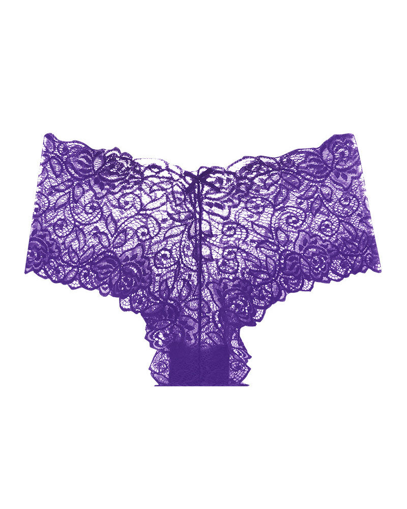 European And American Style Lace Women's Low-Lise Seamless Cut-Out Briefs