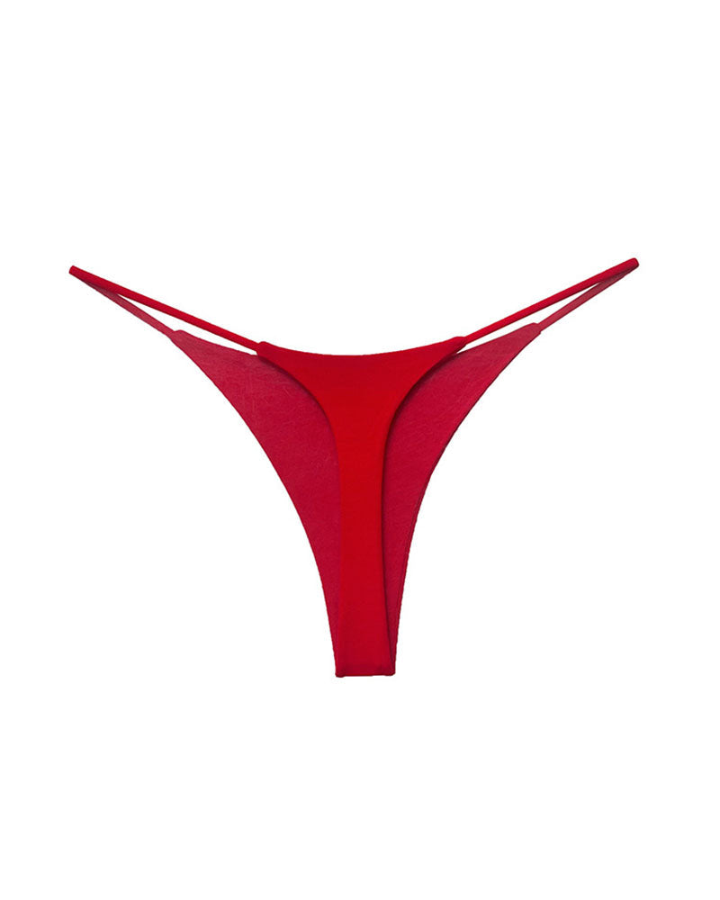 Double-Layer String Cotton T-Back Thong