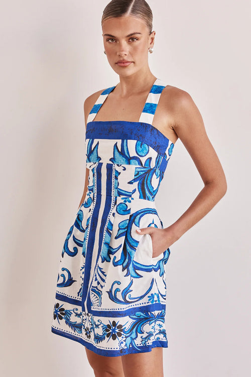 Exuberant Chicness Print Sleeveless Mini Dress - 4 Colors