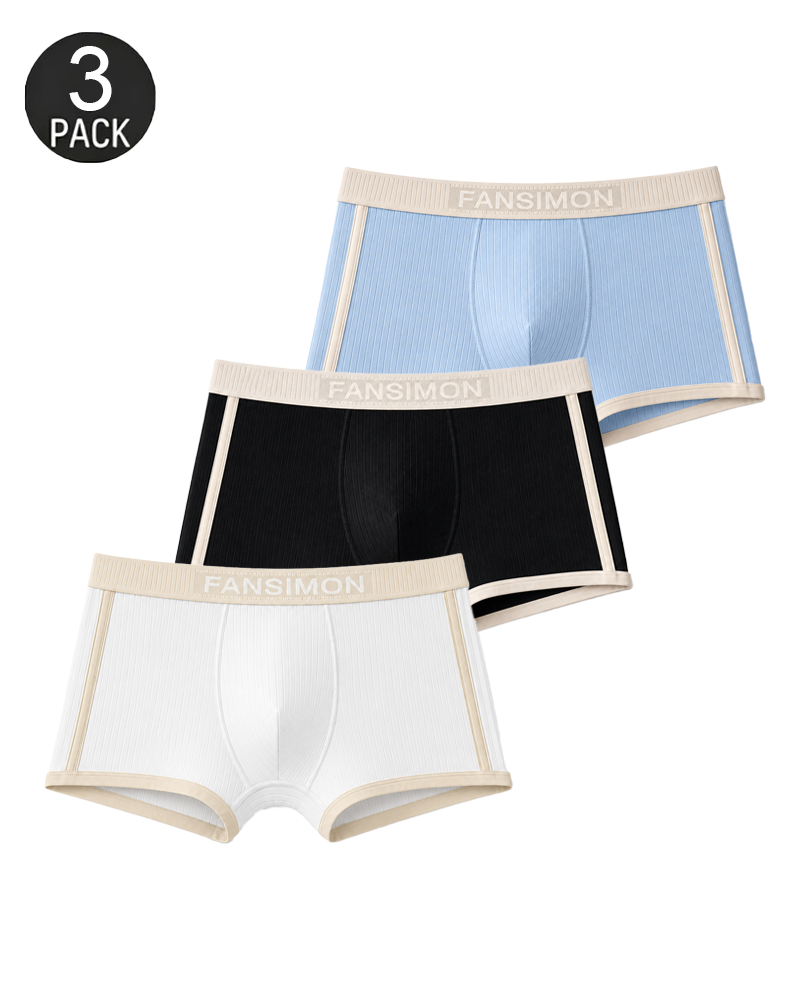 Men's Mid-Rise Simple Breathable Boxer Briefs