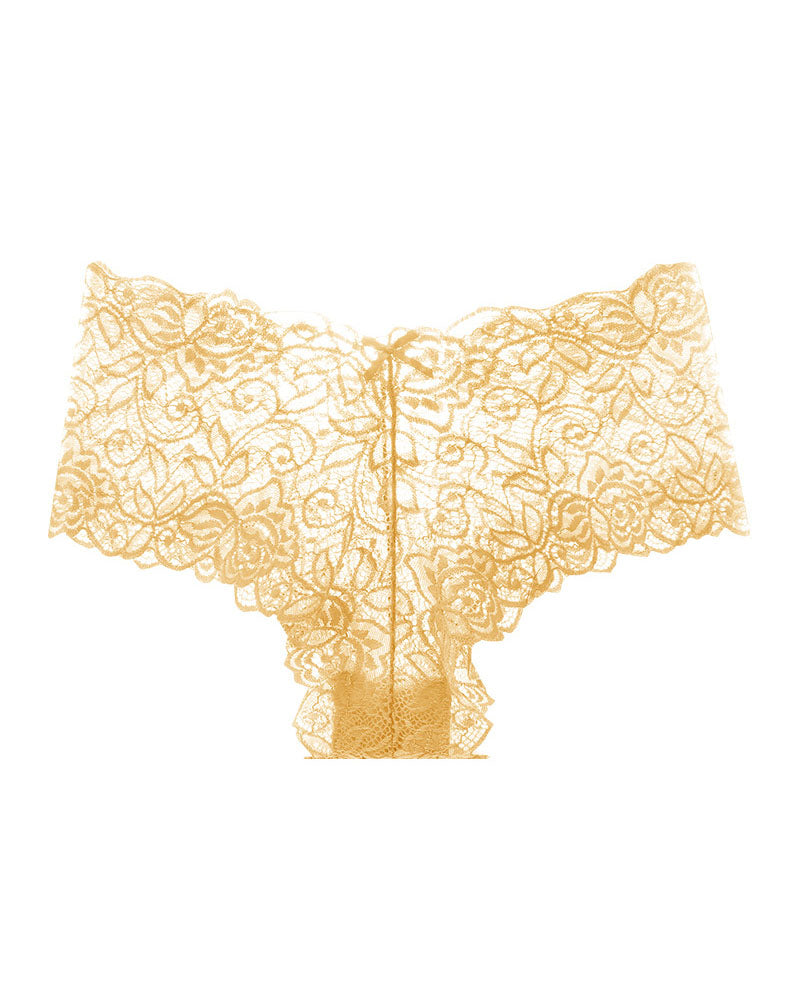 European And American Style Lace Women's Low-Lise Seamless Cut-Out Briefs