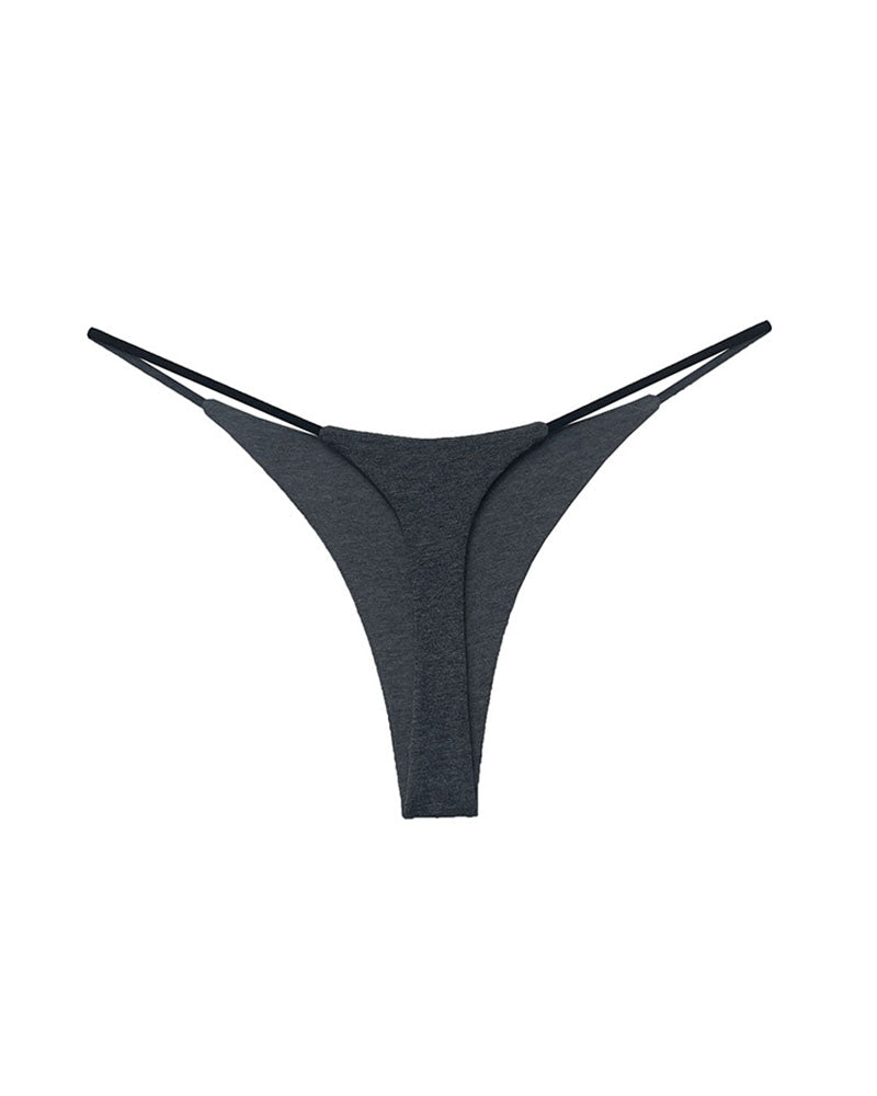 Double-Layer String Cotton T-Back Thong