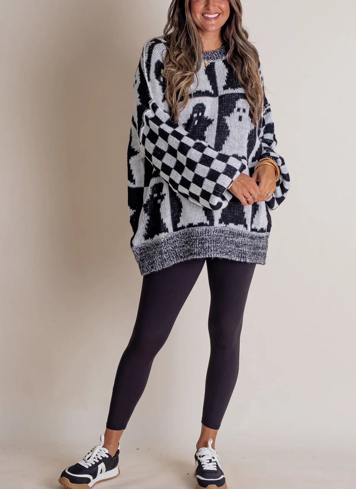 Halloween Checkered Sweater